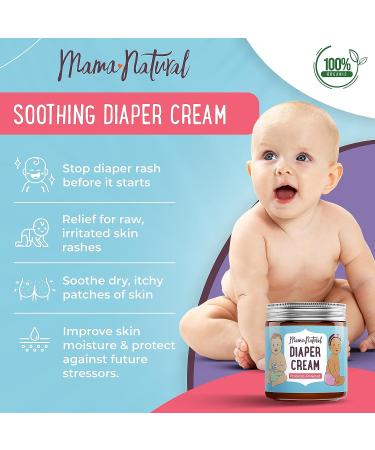 Organic Mama Natural Diaper Rash Cream (4 oz) - Probiotic Powered with Calendula & Coconut Oil - Diaper Rash Treatment & Healing Ointment - Buy Online on GoSupps.com