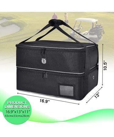 Jaffzora Golf Trunk Organizer - Waterproof 2-Layer Car Locker Bag for Golf Gear and Shoes - Perfect Gifts for Men - Black - Buy Online on GoSupps.com