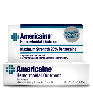 Americaine Hemorrhoidal Ointment Maximum Strength 20% Benzocaine 1 oz