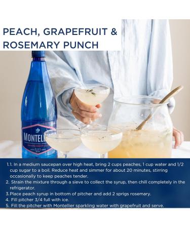 Montellier Carbonated Mineral Water with Natural Grapefruit Flavor 10x355mL - Buy Online on GoSupps.com