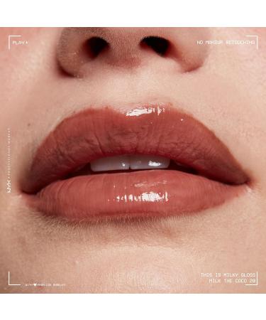 Nyx Professional Makeup Milky Gloss Lip Gloss - 12 Hour Hydration Vegan, Milk The Coco (Dark Chocolate) Milkshakes - Buy Online on GoSupps.com