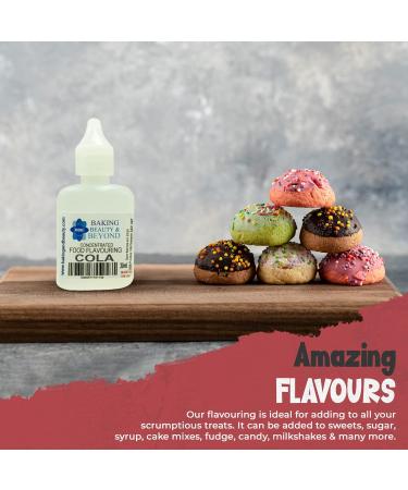 Baking Beauty and Beyond Concentrated Food Flavouring Oil - Dozen of Professional Quality Food Grade Flavouring Oil for Candy Making Baking Cooking Lip Balm and Lip Gloss - Cola (30ml) - Buy Online on GoSupps.com