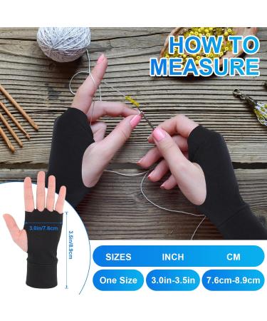 6 Pairs Stress Relief Crochet Gloves - Fingerless Arthritis Hand Gloves for Pain Relief | Lightweight Crafting & Sewing Accessories for Men & Women - Buy Online on GoSupps.com