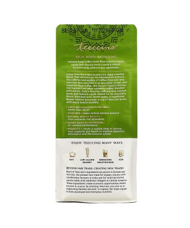 Teeccino French Roast Ground Herbal Coffee 11oz | Caffeine-Free & Prebiotic | Acid-Free Dark Roast - Buy Online on GoSupps.com
