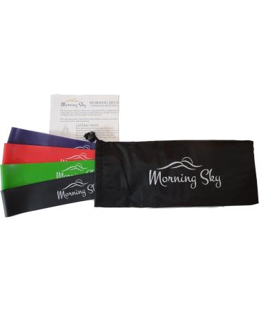 Buy Physical Therapy Resistance Bands by Morning Sky | 12-inch Loop Bands for Strengthening Stretching Yoga & Rehab | Includes Guide & Carrying Bag - Buy Online on GoSupps.com