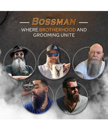 Pomade Bossman Hair & Beard Moisturizing with Longer Hold and Control - 4 Oz - Buy Online on GoSupps.com
