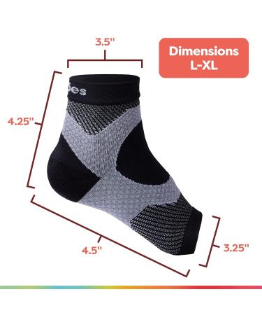 ZenToes Plantar Fasciitis Relief Compression Socks - Moisture Wicking Open Toe for Improved Circulation & Reduced Swelling | Unisex L/XL - Buy Online on GoSupps.com