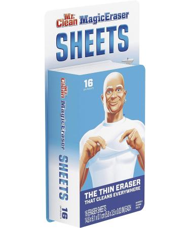 Mr. Clean Magic Eraser Cleaning Sheets - 16 Count | Thin, Flexible & Disposable Power Sheets - Buy Online on GoSupps.com