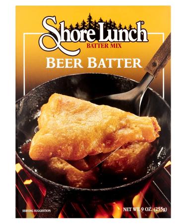 Shore Lunch Batter Mix, Beer Batter Mix, Adds Rich Flavor & Crisp Texture to Fish & Chicken, 9 Servings Per Box of Batter Mix, 9 Ounce Box (Pack of 1) 9 Ounce (Pack of 1)