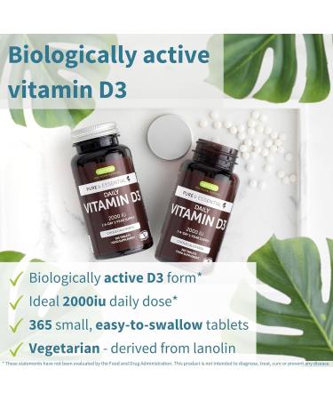 Daily Vitamin D3 + High Absorption Curcumin C3 Complex Vegetarian Bundle 365 2000iu Vitamin D3 Tablets + 300% Greater Absorption Curcuminoids with Rapid Uptake by Igennus - Buy Online on GoSupps.com