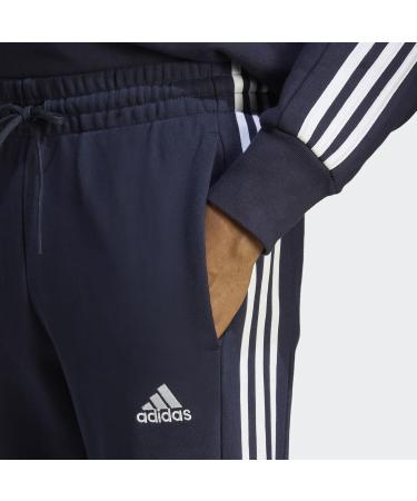 adidas Men's Jogging Pants Essentials French Terry Tapered Cuff - 3-Stripes L Legend Ink/White | International Shipping - Buy Online on GoSupps.com