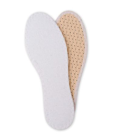 Tacco Summer  Shoe Insoles Inserts Perfect for Barefoot Shoes  Fluffy Terry Cloth and Charcoal Odor Control  Hand-Washable  Men Women (38 EUR/US L7) 38 EUR / US L7