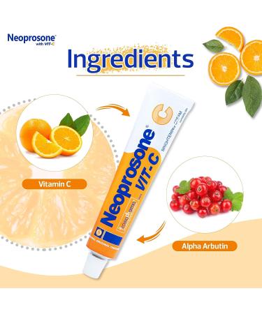 NEOPROSONE Skin Brightening Cream 1.7 Fl oz/50 ml with Vitamin C & Alpha Arbutin - Buy Now for Radiant Skin - Buy Online on GoSupps.com
