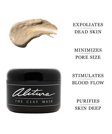 Alitura Clay Face Mask - Exfoliate, Cleanse, and Moisturize with Vitamin C & Pearl Powder - Hydrating Facial Mask for All Skin Types - Cruelty-Free (7.1 oz) - Buy Online on GoSupps.com
