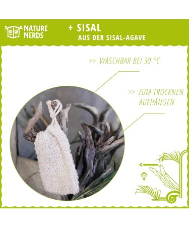 Nature Nerds Sisal Soap Sacks Set - 3 Plastic-Free Soap Bags for Bathing & Soap Remnants - Buy Online on GoSupps.com