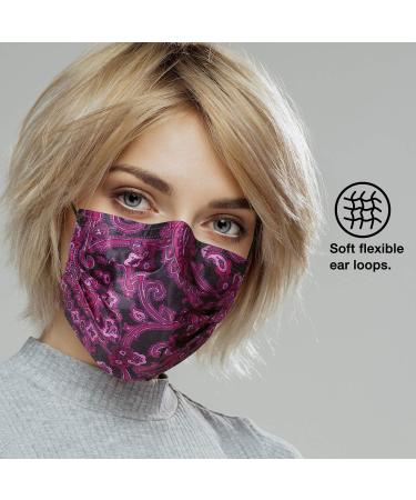 Paisley 3 Ply Disposable Face Mask with Filter Layer and Elastic Earloop - 10pcs, Retail Sealed Bags | PAISLEY-010 - Buy Online on GoSupps.com