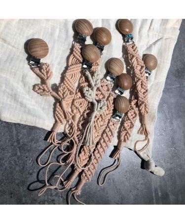 Tian-K Baby Pacifier Chain | Cotton Rope Woven Dummy Holder | Drip Protection & Bite Ring for Kids | International Shipping - Buy Online on GoSupps.com