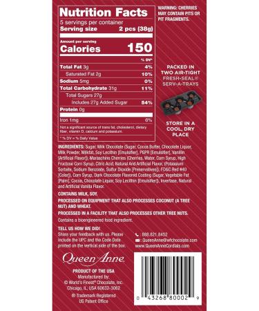 Queen Anne Cordial Milk Chocolate (2) Package Bundle (10 TOTAL - 5 per box) with BIG MAPLE Trivia Cards. Tasty Snack for Holidays Christmas Party Birthday Office Home - Buy Online on GoSupps.com