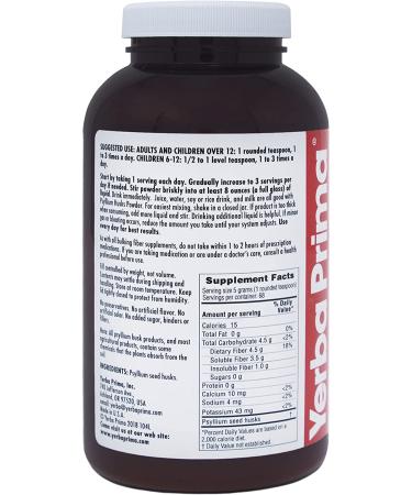 Yerba Prima Psyllium Husks Powder 12 oz (340 g) - Buy Online on GoSupps.com