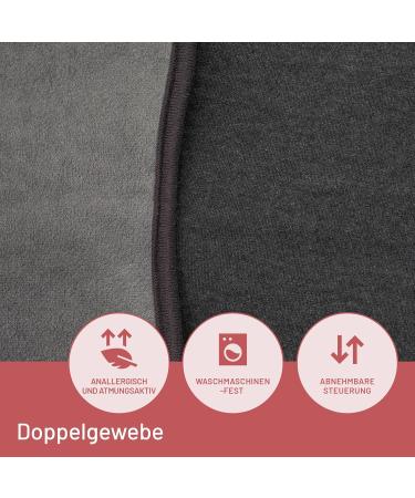 Imetec Intellisense Lumbar Heating Pillow - Fast Heating Hypoallergenic 5 Temperature Settings Washable 61x38 cm for Ultimate Comfort - Buy Online on GoSupps.com