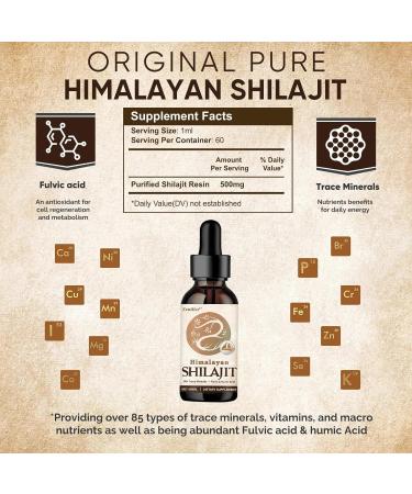 Pure Himalayan Organic Shilajit Resin 60ml - Potent Liquid Drops with 85 Trace Minerals - Buy Online on GoSupps.com