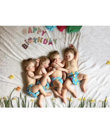 AlVABABY 5-Layer Charcoal Bamboo Inserts with Gussets - 12pcs Reusable Liners for Baby Cloth Diapers - Buy Online on GoSupps.com
