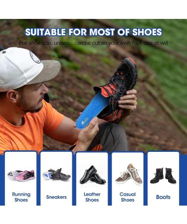 Cork Arch Support Insoles for Plantar Fasciitis Pain Relief - Orthotic Shoe Inserts for Men and Women - Breathable & Soft Wood Material - Buy Online on GoSupps.com