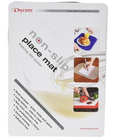 Dycem Non Slip Pad Rectangular 25 X 18 cm Silver Precut Adhering Pad Grip Assistance Non-Toxic Prevents Objects From Sliding or Rolling Ideal for Cups Plates & Eating Utensils Rectangular 25 X 18CM Silver
