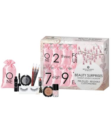 Boulevard de Beaut -cosmetics advent calendar beauty surprise 24 make-up surprises highlights for eyes lips and face in a noble box great gift idea for girls and women