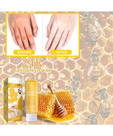 Honey Peel Off Hand Mask Moisturizing Repair Hand Mask 24K Gold Hand Mask Exfoliating Hand Mask Repair for Rough Skin for Men & Women (2pc) - Buy Online on GoSupps.com