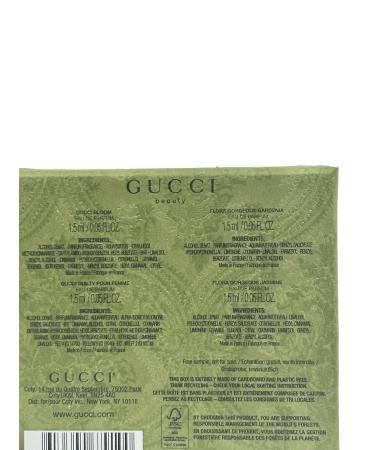 Gucci Sample Perfume WOMEN GIFT SET Bloom Guilty Pour Femme Flora Gorgeous Gardenia Flora Gorgeous Jasmine - 1.5 ml / 0.05 oz - set of 4 spray samples (9100) - Buy Online on GoSupps.com