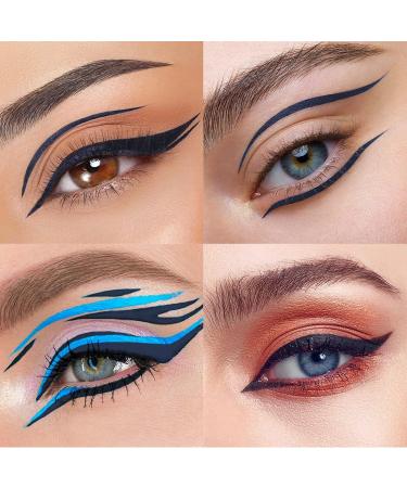 Music Flower Coloured Eyeliner | Waterproof Smudge-Proof Liquid Pencil | Dark Blue | Multiple Color Options - Buy Online on GoSupps.com