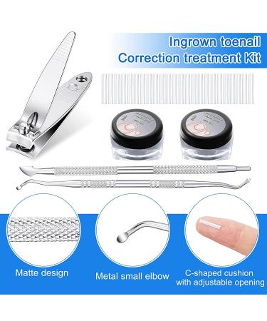 Ingrown Toenail Correction Kit - 103 Pack with 100 Corrector Strips, File, Lifter, and Clippers for Men and Women - Foot Care Solution - Buy Online on GoSupps.com