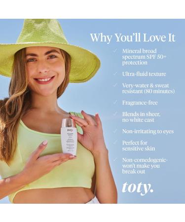 Toty Solaria Mineral SPF 50+ Sunscreen Serum - Antioxidant Tinted Face Sunscreen | Broad Spectrum & Water Resistant by Sofia Vergara - 50ml - Buy Online on GoSupps.com