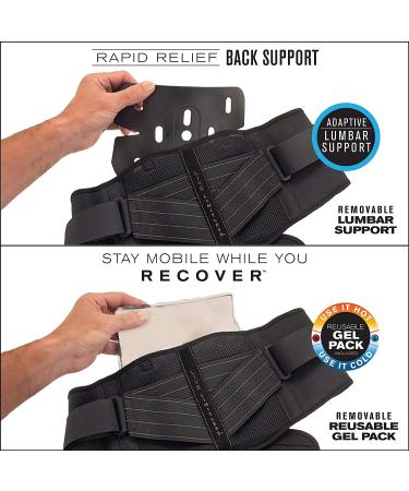 Copper Fit Rapid Relief Back Support Brace with Hot/Cold Therapy - Black, Adjustable | Unisex Adult - Buy Online on GoSupps.com