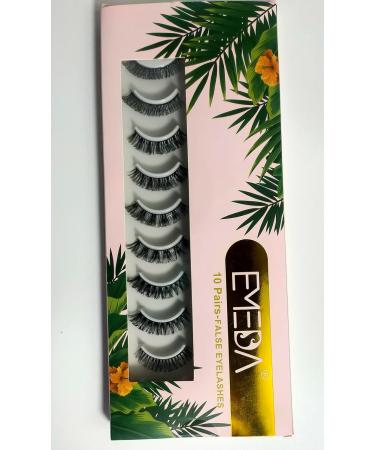 Emeda Manga Eyelash 10 Pairs - Stylish Anime & Cosplay Lashes 100% Handmade Soft & Natural with Transparent Band - Buy Online on GoSupps.com