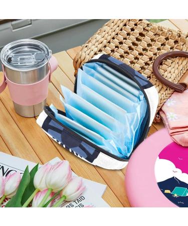 Menstruation Pad Bag with Zipper - Cute Sea Turtle Women's Napkin & Tampon Collection Bag - Buy Online on GoSupps.com