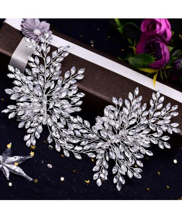 Azaleas Silver Wedding Hair Comb | Bridal Rhinestone Headband & Crystal Hair Accessories for Bridesmaids - Buy Online on GoSupps.com