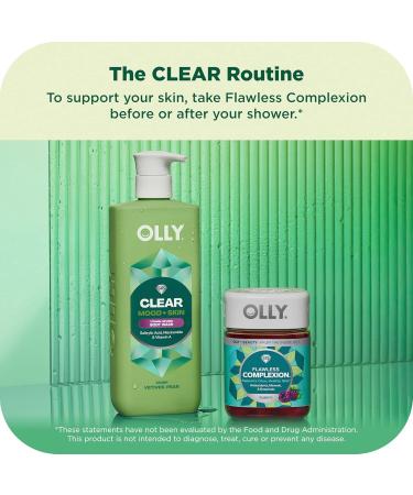 OLLY Body Wash Clear Mood + Skin with salicylic acid niacinamide & vitamin A for smoother skin 17 Fl Oz - Buy Online on GoSupps.com