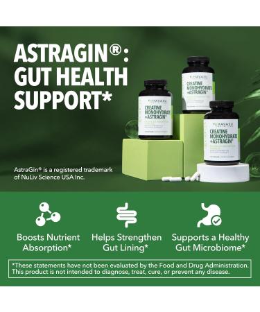 Micronized Creatine Monohydrate Capsules with AstraGin - Supports Muscle Strength Energy and Recovery - 120 Count - Enhanced Absorption Formula - 3g Per Serving - Vegan and Non-GMO - Month Supply - Buy Online on GoSupps.com