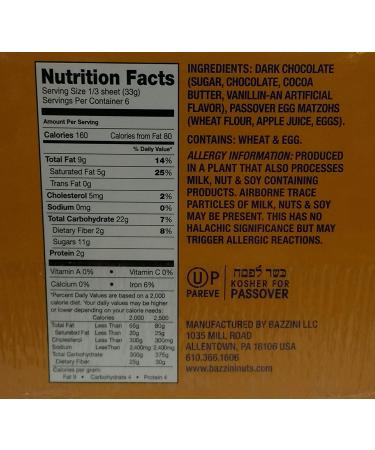 Passover Dark Chocolate Covered Egg Matzo - 7oz (Pack of 1) - Buy Online on GoSupps.com