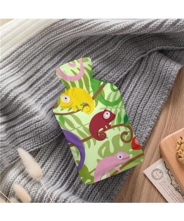 Hot Water Bottle with Lid - Animal Print Rubber Hot Water Bag for Pain Relief Cramps Foot Warmer & Therapy - Buy Online on GoSupps.com
