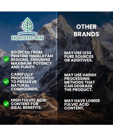 Holistic Bin Himalayan Shilajit Resin | Black Platinum | Rich in Fulvic & Humic Acid, Minerals | Easy Mixing | With Spoon - Buy Online on GoSupps.com