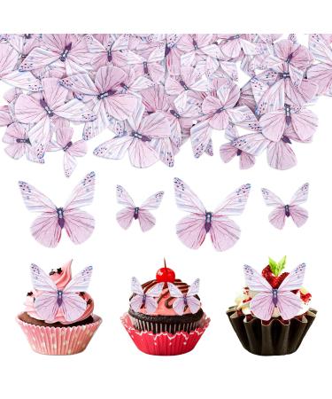 Alegre 72 edible butterflies cupcake topper purple butterflies edible tortendeco birthday edible butterflies for cake dining paper butterflies butterflies cake decor for wedding baptism - Buy Online on GoSupps.com