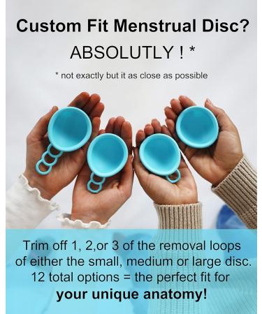MOONTHLIES Reusable Menstrual Disc | Period Disc with Removal Loop Stem - Blue - Pack of 2 - Buy Online on GoSupps.com