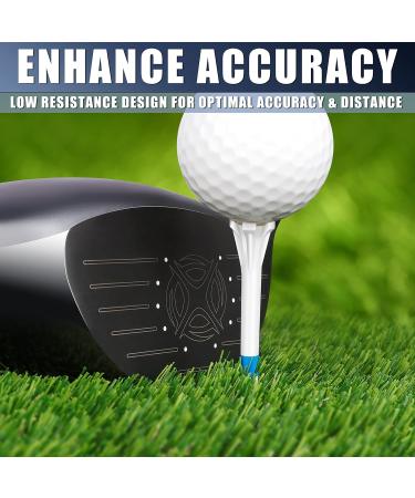 CHAMPKEY Original Plastic Golf Tees 100 Pack | 85 Driver Tees + 15 Iron/Hybrid Tees | Low Friction & Resistance | 3-1/4 White - Buy Online on GoSupps.com