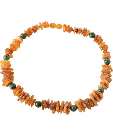 Baltic Amber and African Jade Pet Chain Flea Tick Chain for Dogs and Cats (25-65cm) (55cm) 55 cm - Buy Online on GoSupps.com