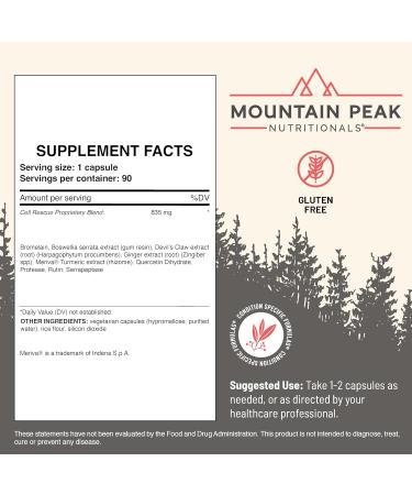 Mountain Peak Nutritionals Cell Rescue - Antioxidant Immune Support Supplement with Turmeric Ginger Root and Bromelain - Supports Intestinal Health & Whole Body (90 Capsules) 1 Count (Pack of 1) - Buy Online on GoSupps.com