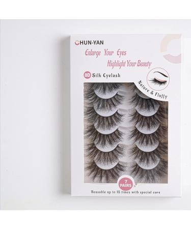 CHUN-YAN 18mm Wispy Mink Lashes - 8D Faux Mink Volume Lashes - 7 Pairs Pack - Buy Online on GoSupps.com