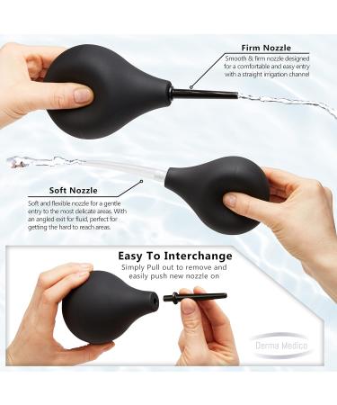 Premium Enema Bulb Douche Safe Comfortable 2 Nozzle Silicone Enema Kit for Men and Women - FDA Certified Medical Kits Fast Constipation Relief Safe Comfortable Rubber Washing Cleaning Kit 225 ML - Buy Online on GoSupps.com